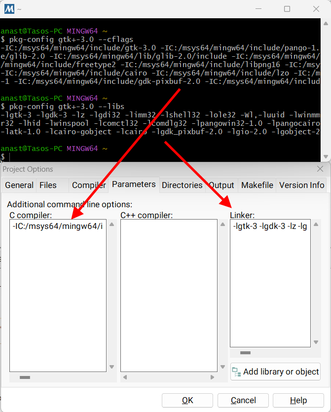 setup the compiler and liner